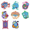 Disney Aladdin Genie Laser Cut Rubber Mascot Key Chain